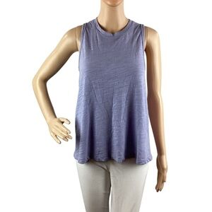 Zella Shirred Back Tank Top Size XS Blue